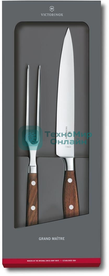 Набор ножей кухонных Victorinox Grand Maitre (7.7240.2) компл.: 1 шт вилка дерево подар.коробка