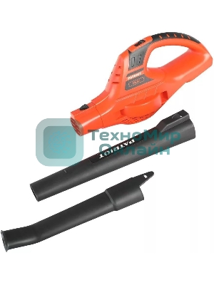 Воздуходув аккумуляторный PATRIOT CB215 21В UES, 2 режима, 150-208км/ч, 130м3/ч (без аккумулятора и зарядного устройства)