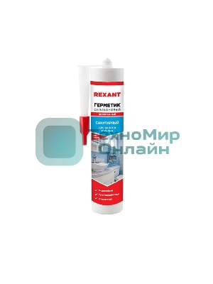 Герметик силиконовый санитарный Rexant 280 мл прозрачный