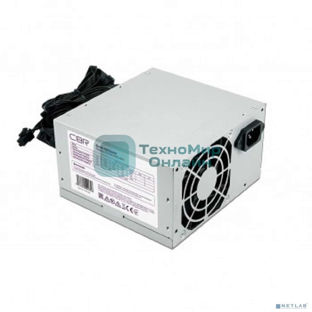 Блок питания CBR 20PSU-ATX450-08EC, 450Вт, 80мм, серый