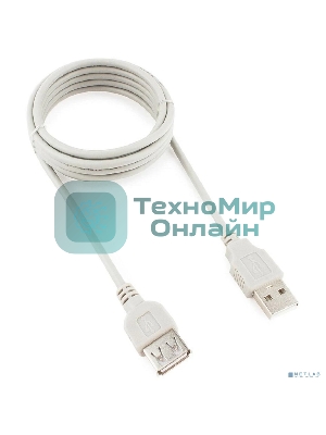 Кабель удлинит. USB2.0 Gembird/Cablexpert CC-USB2-AMAF-6-N серый (1.8м, AM/AF, пакет) (CC-USB2-AMAF-6-N)