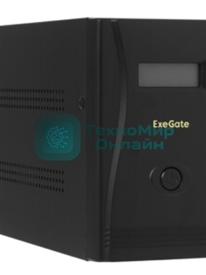 Источник бесперебойного питания ExeGate Smart LB-1000.LCD.AVR.2SH (1000VA/650W, LCD, AVR, 2*Schuko, батарея 12V 9Ah, черный)