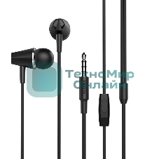 Проводные наушники Hoco M34 черный, внутриканальные, Jack 3.5 мм