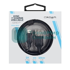 Кабель Crown USB - Lightning CMCU-3018L черный
