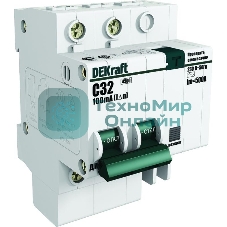 Выключатель автоматический дифференциального тока со встроенной защитой от сверхтоков DEKraft 1п+N 20А 30мА AC C ДИФ-101 SchE 15158DEK