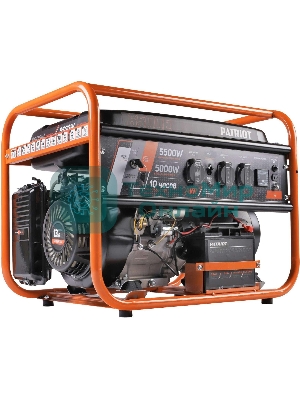 Электрогенератор бензиновый Patriot GRS 6500E, 5.5 кВт, 75 дБ, 76 кг