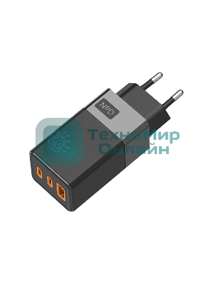 Сетевое зарядное устройство Rexant USB-A и 2 USB-C, 65Вт