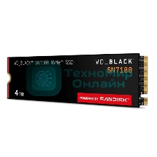 Накопитель SSD Western Digital Black SSD SN7100 M2.2280 PCIe 4.0 4Tb, 7000MBs/6700MBs, TBW 2400, WDS400T4X0E, 1 year