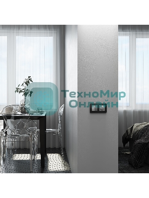 Перекрестный переключатель двухклавишный (серебряный)