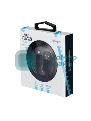 Кабель Crown USB - Lightning CMCU-3018L черный