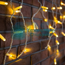 Гирлянда Neon-night Айсикл (бахрома) светодиодный, 2,4 х 0,6 м, белый провод, 230 В, диоды теплый белый, 76 LED