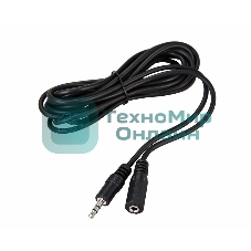 Кабель Rexant Шнур 3.5мм гнездо стерео - 3.5мм штекер стерео 1.5М