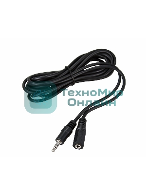 Кабель Rexant Шнур 3.5мм гнездо стерео - 3.5мм штекер стерео 1.5М