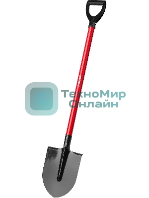 Штыковая лопата МАСТЕР ЛКО, стальной черенок, с рукояткой, ЗУБР 39522
