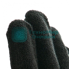 Перчатки трикотажные Сибртех акрил, черный, оверлок