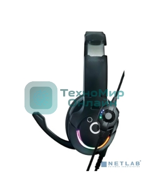 Гарнитура QUMO Olympus чёрный, проводная, USB, подсветка