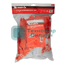 Комплект зажим + клин для системы выравнивания плитки Matrix СВП Ворота XL, 50/50 шт. в пакете