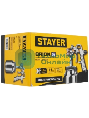 Краскопульт пневматический STAYER MASTER ORION 06472-1.5 HP, сопло: 1.5 мм, макс. 225 л/мин