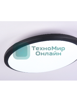 Потолочный светодиодный светильник Ambrella light FZ1234 BK черный IP44 42W 6400К D370*55 (Без ПДУ)