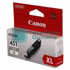 Картридж струйный Canon CLI-451XLGY серый, 780 стр. (повышенной емкости), для PIXMA iP7240, MG5440, 6340