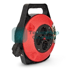 Удлинитель на катушке ExeGate EX286337RUS Master ECS-1-1.5B (4 евророзетки с заземлением, 10 м, защита от детей, защита от перегрузки, 3х1,5 мм2, 15А/3.3 кВт)