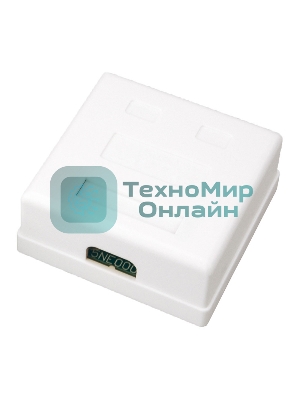 Розетка компьютерная Rexant 2-м ОП RJ45 CAT.5E бел.