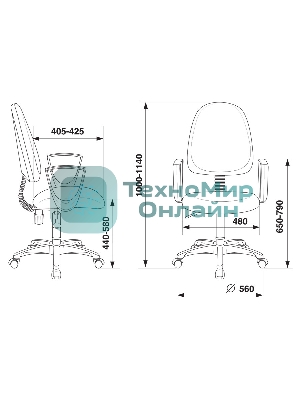 Кресло Бюрократ CH-1300N/3C11 черный, экокожа, 120 кг, механизм качания