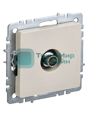 Розетка телевизионная оконечная TV СП Brite РТВ11-0-БрКр беж. IEK BR-A10-O-K10