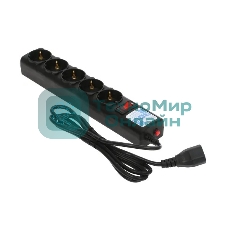 Сетевой фильтр Surge protector Power Cube 1.9m for conn. to UPS(C14) 5 outlets, 10A черный/графит