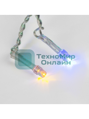 Гирлянда Светодиодный Дождь 3х2 м, свечение с динамикой, прозрачный провод ПВХ, 230 В, диоды мультиколор