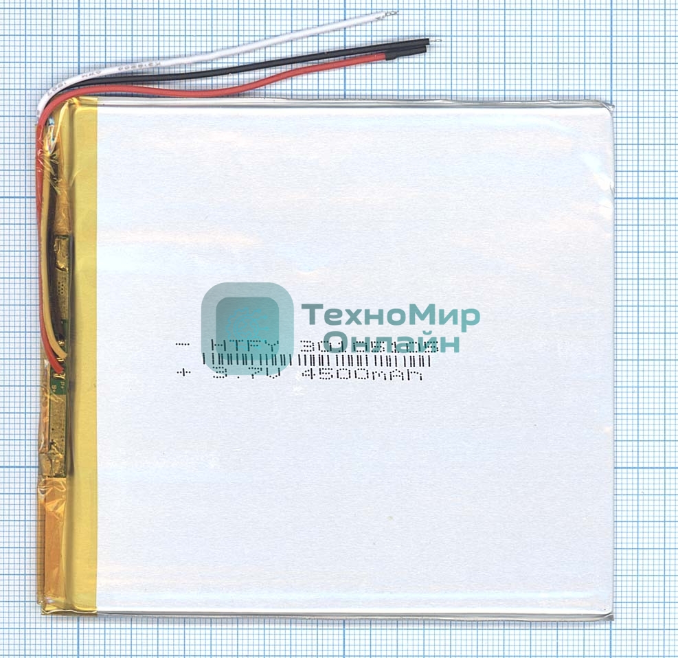 Аккумулятор Li-Pol (батарея) 3x105x105мм 3pin 3.7V/4500mAh