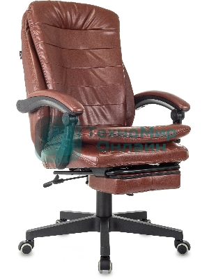 Кресло Бюрократ T-9950MSG-F/BROWN-PU коричневый, экокожа
