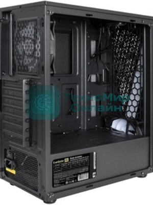 Компьютерный корпус Miditower ExeGate EVO-8225-NPX700 (ATX, БП 700NPX с вент. 12см, 2хUSB+1хUSB 3.0, черный, 2 вент. с RGb подсветкой и полоса на передней панели, боковая панель - закаленное стекло)