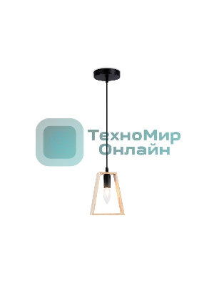 Светильник Ambrella light TR80497 BK/LW черный/светлое дерево E14 max 60W D150*1000