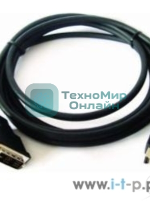 Кабель HDMI-DVI Cablexpert CC-HDMI-DVI-6, 19M/19M, single link, медь, позол.разъемы, экран, 1.8м, черный, пакет