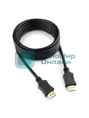 Кабель Cablexpert HDMI CC-HDMI4L-10, 19M/19M, v2.0, серия Light, позол.разъемы, экран, 3м, черный, пакет
