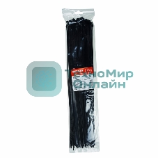 Хомут-стяжка кабельная нейлоновая Rexant 450 x 4,8 мм, черная, упаковка 100 шт.