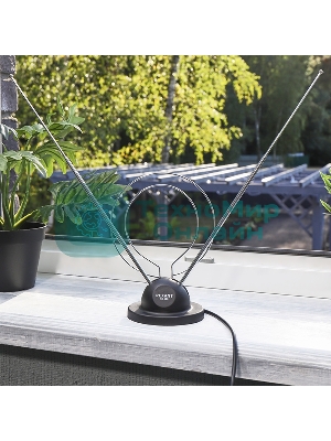 ТB антенна комнатная Rexant телескопическая на подставке 