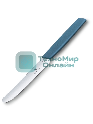 Нож кухонный Victorinox Swiss Modern (6.9006.112) стальной столовый лезв.110мм прямая заточка синий