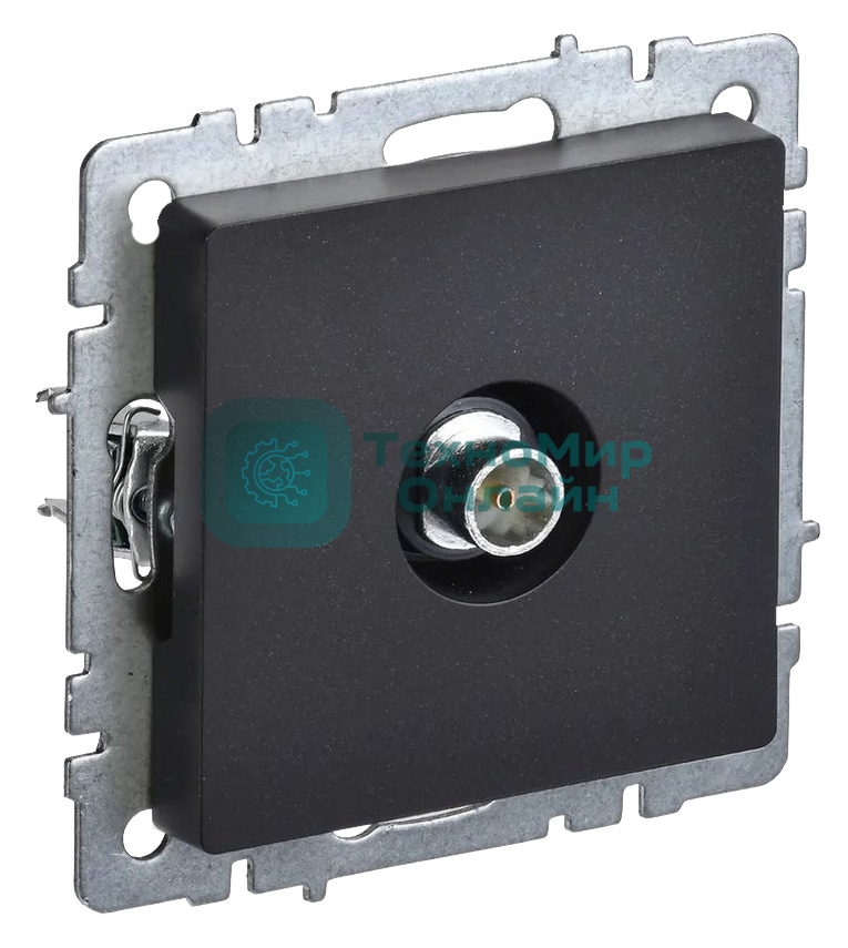 Розетка телевизионная оконечная TV СП Brite РТВ11-0-БрЧ черный IEK BR-A10-O-K02