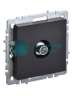 Розетка телевизионная оконечная TV СП Brite РТВ11-0-БрЧ черный IEK BR-A10-O-K02