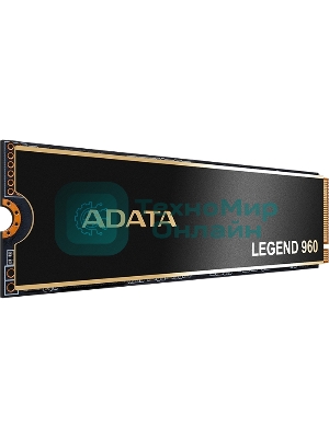 Накопитель SSD ADATA LEGEND 960, 4Tb, PCIe 4.0 x4, M.2 2280, NVMe, R/W 7400/6800, с радиатором