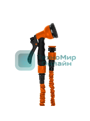 Набор поливочный, растягивающийся шланг 20 м, пистолет 7 режимов, соединитель Четыре Сезона