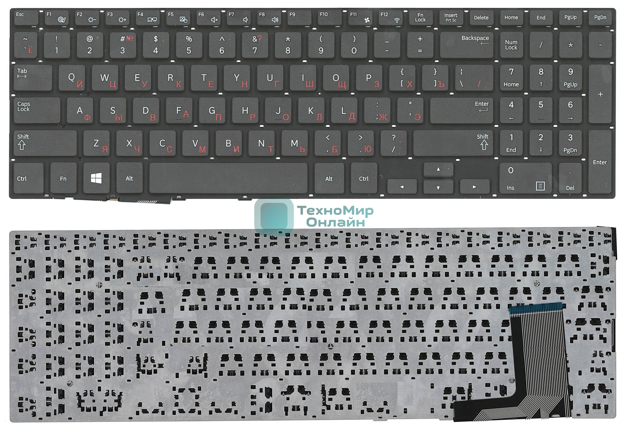 Клавиатура для ноутбука Samsung NP370R5E NP510R5E черная