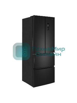 Холодильник Maunfeld MFF180NFBE01 черный трехкамерный 224/113л морозилка снизу, No Frost