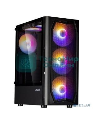 Компьютерный корпус MidiTower Zalman N4 black (ATX,Window, 6xRGb fan, USB 2.0 x2, USB 3.0x1, без БП) (N4 rev.1)