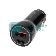 Автозарядка в прикуриватель Rexant АЗУ USB-A (QC 3.0)+USB-C (PD), 38Вт черный