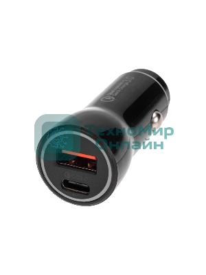 Автозарядка в прикуриватель Rexant АЗУ USB-A (QC 3.0)+USB-C (PD), 38Вт черный