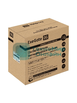 Источник бесперебойного питания On-line ExeGate PowerExpert TL-3000.96V.LCD.AVR.3SH.USB.RS232.SNMP 3000VA/3000W, On-Line, PF=1, LCD, 3*Schuko, RS232, USB, SNMP-slot, встроенные батареи 12V 7.2Ah - 8шт, возможность подключения до 4 внешних батарейных блоков 96В, Tower, металлический корпус, черный
