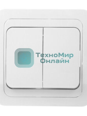 Выключатель 2-кл. СП Валери 10А IP20 белый Universal В0023
